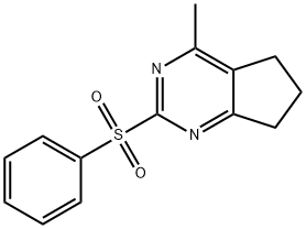 4-METHYL-2-(PHENYLSULFONYL)-6,7-DIHYDRO-5H-CYCLOPENTA[D]PYRIMIDINE Struktur