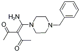 3-[AMINO(4-BENZYLPIPERAZIN-1-YL)METHYLENE]PENTANE-2,4-DIONE Struktur