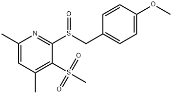 2-[(4-METHOXYBENZYL)SULFINYL]-4,6-DIMETHYL-3-(METHYLSULFONYL)PYRIDINE Struktur