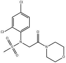 N-(2,4-DICHLOROPHENYL)-N-(2-MORPHOLINO-2-OXOETHYL)METHANESULFONAMIDE Struktur