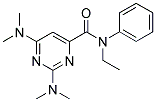 2,6-BIS(DIMETHYLAMINO)-N-ETHYL-N-PHENYLPYRIMIDINE-4-CARBOXAMIDE Struktur