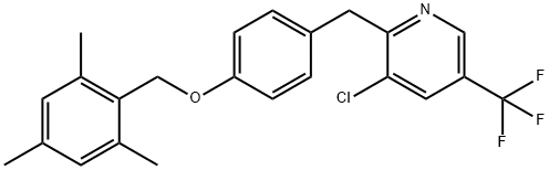 3-CHLORO-2-[4-(MESITYLMETHOXY)BENZYL]-5-(TRIFLUOROMETHYL)PYRIDINE Struktur