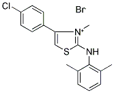 4-(4-CHLOROPHENYL)-2-(2,6-DIMETHYLANILINO)-3-METHYL-1,3-THIAZOL-3-IUM BROMIDE Struktur