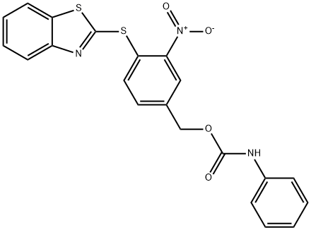 4-(1,3-BENZOTHIAZOL-2-YLSULFANYL)-3-NITROBENZYL N-PHENYLCARBAMATE Struktur