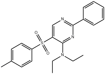 N,N-DIETHYL-5-[(4-METHYLPHENYL)SULFONYL]-2-PHENYL-4-PYRIMIDINAMINE Struktur