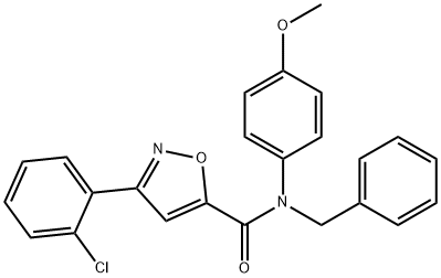 N-BENZYL-3-(2-CHLOROPHENYL)-N-(4-METHOXYPHENYL)-5-ISOXAZOLECARBOXAMIDE Struktur