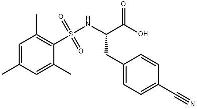 3-(4-CYANOPHENYL)-2-[(MESITYLSULFONYL)AMINO]PROPANOIC ACID Struktur