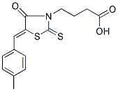 4-[5-(4-METHYL-BENZYLIDENE)-4-OXO-2-THIOXO-THIAZOLIDIN-3-YL]-BUTYRIC ACID Struktur