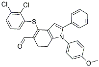 4-[(2,3-DICHLOROPHENYL)SULFANYL]-1-(4-METHOXYPHENYL)-2-PHENYL-6,7-DIHYDRO-1H-INDOLE-5-CARBALDEHYDE Struktur