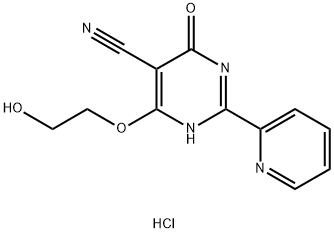 2-[5-CYANO-4-(2-HYDROXYETHOXY)-6-OXO-1,6-DIHYDRO-2-PYRIMIDINYL]PYRIDINIUM CHLORIDE Struktur