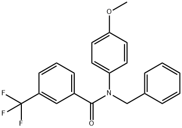 N-BENZYL-N-(4-METHOXYPHENYL)-3-(TRIFLUOROMETHYL)BENZENECARBOXAMIDE Struktur