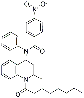 N-(2-METHYL-1-OCTANOYL-1,2,3,4-TETRAHYDROQUINOLIN-4-YL)-4-NITRO-N-PHENYLBENZAMIDE Struktur