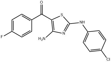 [4-AMINO-2-(4-CHLOROANILINO)-1,3-THIAZOL-5-YL](4-FLUOROPHENYL)METHANONE Struktur