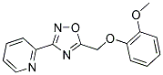 2-{5-[(2-METHOXYPHENOXY)METHYL]-1,2,4-OXADIAZOL-3-YL}PYRIDINE Struktur