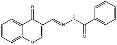 N'-[(E)-(4-OXO-4H-CHROMEN-3-YL)METHYLIDENE]BENZENECARBOHYDRAZIDE Struktur