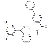 N-[2-[A-(4,6-DIMETHOXYPYRIMIDIN-2-YL)BENZYLTHIO]ETHYL]-4-PHENYLBENZAMIDE Struktur