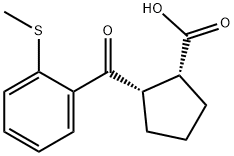 CIS-2-(2-THIOMETHYLBENZOYL)CYCLOPENTANE-1-CARBOXYLIC ACID Struktur