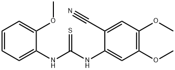 N-(2-CYANO-4,5-DIMETHOXYPHENYL)-N'-(2-METHOXYPHENYL)THIOUREA Struktur