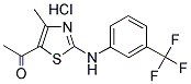 1-(5-METHYL-3-((3-(TRIFLUOROMETHYL)PHENYL)AMINO)-2,4-THIAZOLYL)ETHAN-1-ONE, HYDROCHLORIDE Struktur