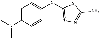 5-([4-(DIMETHYLAMINO)PHENYL]SULFANYL)-1,3,4-THIADIAZOL-2-AMINE Struktur