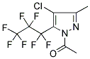 1-ACETYL-4-CHLORO-5-(HEPTAFLUORO-1-PROPYL)-3-METHYLPYRAZOLE Struktur