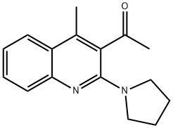 1-[4-METHYL-2-(1-PYRROLIDINYL)-3-QUINOLINYL]-1-ETHANONE Struktur