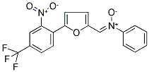 ((5-[2-NITRO-4-(TRIFLUOROMETHYL)PHENYL]-2-FURYL)METHYLENE)(PHENYL)AMMONIUMOLATE Struktur