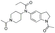 N-(1-ACETYL-2,3-DIHYDRO-1H-INDOL-5-YL)-N-(1-ACETYL-PIPERIDIN-4-YL)-PROPIONAMIDE Struktur