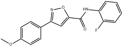 N-(2-FLUOROPHENYL)-3-(4-METHOXYPHENYL)-5-ISOXAZOLECARBOXAMIDE Struktur