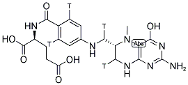 (6S)-5-METHYLTETRAHYDROFOLIC ACID, [3',5',7,9-3H]- Struktur