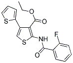 ETHYL 5'-[(2-FLUOROBENZOYL)AMINO]-2,3'-BITHIOPHENE-4'-CARBOXYLATE Struktur