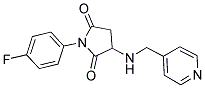 1-(4-FLUOROPHENYL)-3-[(PYRIDIN-4-YLMETHYL)AMINO]PYRROLIDINE-2,5-DIONE Struktur