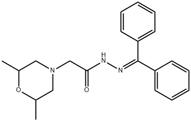 2-(2,6-DIMETHYLMORPHOLINO)-N'-(DIPHENYLMETHYLENE)ACETOHYDRAZIDE Struktur