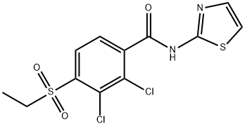 2,3-DICHLORO-4-(ETHYLSULFONYL)-N-(1,3-THIAZOL-2-YL)BENZENECARBOXAMIDE Struktur