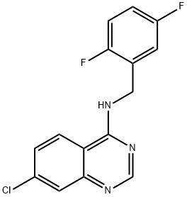 7-CHLORO-N-(2,5-DIFLUOROBENZYL)-4-QUINAZOLINAMINE Struktur