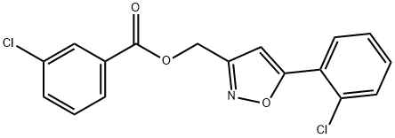 [5-(2-CHLOROPHENYL)-3-ISOXAZOLYL]METHYL 3-CHLOROBENZENECARBOXYLATE Struktur