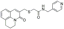 N-[(PYRIDIN-4-YL)METHYL]-[(2,3-DIHYDRO-5-OXO-(1H,5H)-BENZO[IJ]QUINOLIZIN-6-YL)METHYLTHIO]ACETAMIDE Struktur