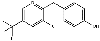 4-([3-CHLORO-5-(TRIFLUOROMETHYL)-2-PYRIDINYL] METHYL)BENZENOL Struktur