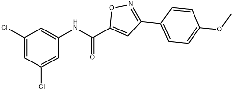 N-(3,5-DICHLOROPHENYL)-3-(4-METHOXYPHENYL)-5-ISOXAZOLECARBOXAMIDE Struktur