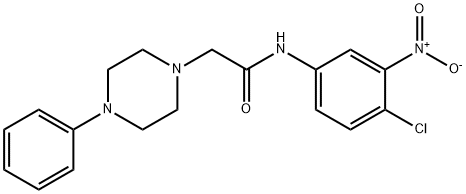 N-(4-CHLORO-3-NITROPHENYL)-2-(4-PHENYLPIPERAZINO)ACETAMIDE Struktur