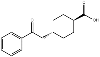 TRANS-4-(2-OXO-2-PHENYLETHYL)CYCLOHEXANE-1-CARBOXYLIC ACID Struktur