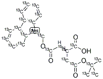 FMOC-ASP(OTBU)-OH [U-13C-15N] Struktur