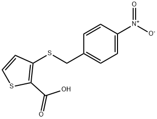 3-[(4-NITROBENZYL)SULFANYL]-2-THIOPHENECARBOXYLIC ACID Struktur