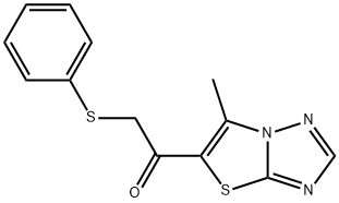 1-(6-METHYL[1,3]THIAZOLO[3,2-B][1,2,4]TRIAZOL-5-YL)-2-(PHENYLSULFANYL)-1-ETHANONE Struktur