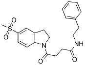 2,3-DIHYDRO-5-(METHYLSULPHONYL)-C-OXO-N-(2-PHENYLETHYL)-1-(1H)-INDOLEBUTANAMIDE Struktur