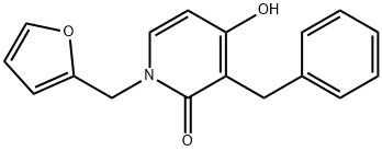 3-BENZYL-1-(2-FURYLMETHYL)-4-HYDROXY-2(1H)-PYRIDINONE Struktur