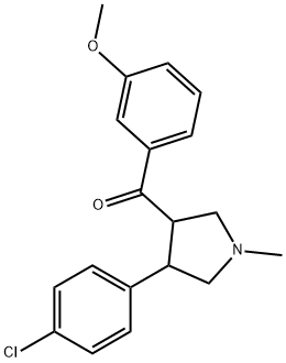 [4-(4-CHLOROPHENYL)-1-METHYLTETRAHYDRO-1H-PYRROL-3-YL](3-METHOXYPHENYL)METHANONE Struktur