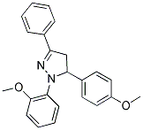 1-(2-METHOXYPHENYL)-5-(4-METHOXYPHENYL)-3-PHENYL-4,5-DIHYDRO-1H-PYRAZOLE Struktur