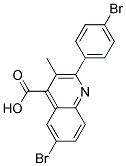 6-BROMO-2-(4-BROMOPHENYL)-3-METHYLQUINOLINE-4-CARBOXYLIC ACID Struktur