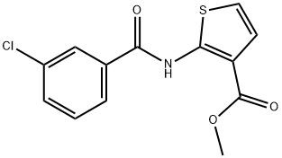 METHYL 2-[(3-CHLOROBENZOYL)AMINO]-3-THIOPHENECARBOXYLATE Struktur